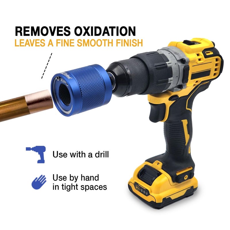 ويكد منظف ​​الأنابيب النحاسية WICKED 3/4، الأداة الأصلية شديدة التحمل القابلة للإصلاح بالكامل، أداة سباكين احترافية، ألومنيوم من فئة الطائرات ذات القوة الصناعية، جودة/متانة التجار - Image 4